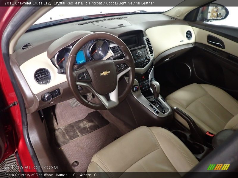 Crystal Red Metallic Tintcoat / Cocoa/Light Neutral Leather 2011 Chevrolet Cruze LTZ