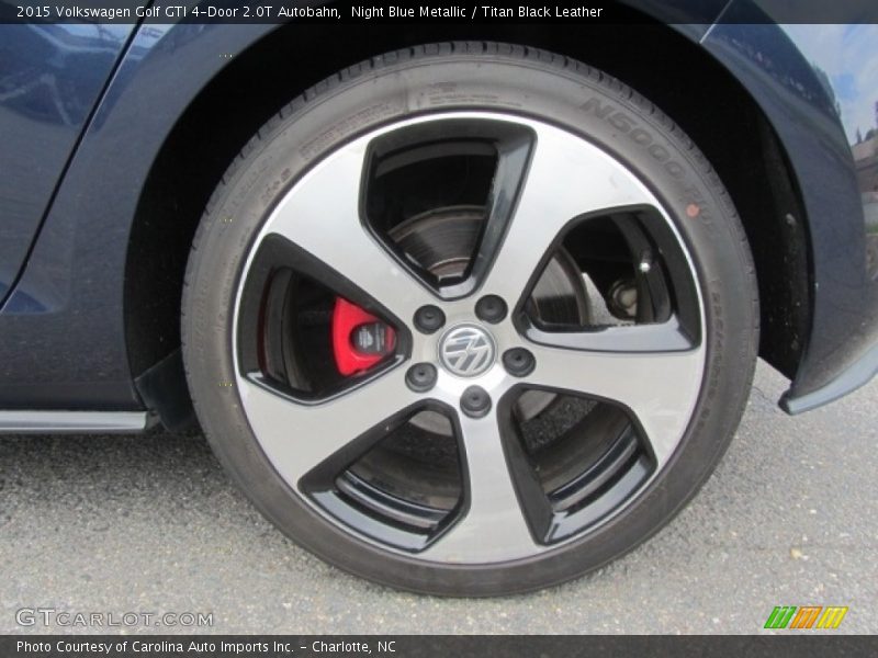 Night Blue Metallic / Titan Black Leather 2015 Volkswagen Golf GTI 4-Door 2.0T Autobahn