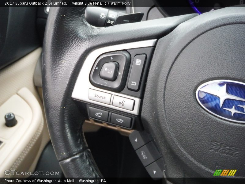 Twilight Blue Metallic / Warm Ivory 2017 Subaru Outback 2.5i Limited