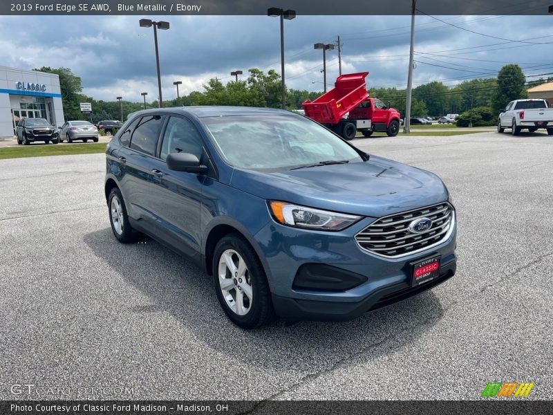 Blue Metallic / Ebony 2019 Ford Edge SE AWD