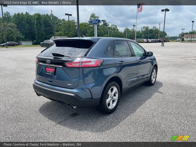 Blue Metallic / Ebony 2019 Ford Edge SE AWD