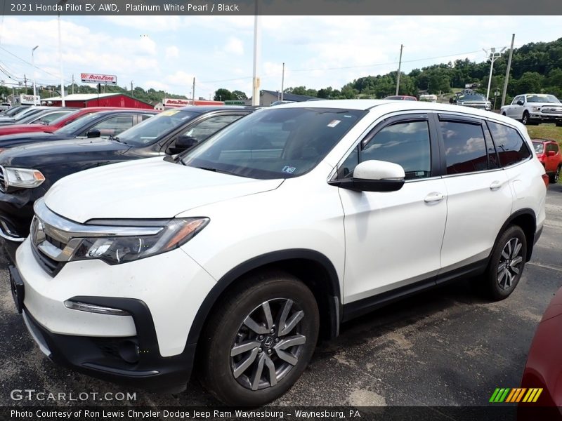 Platinum White Pearl / Black 2021 Honda Pilot EX AWD