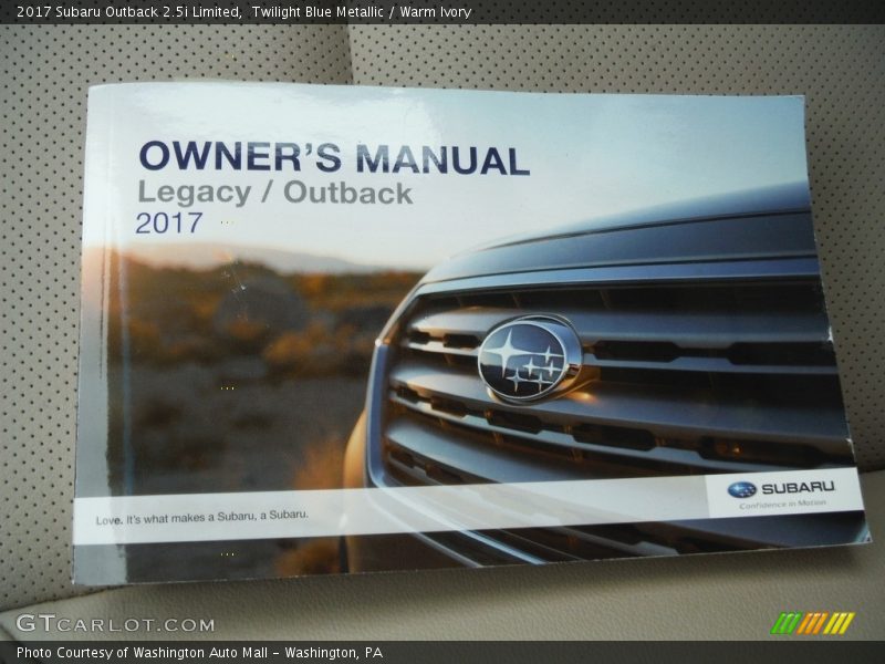 Twilight Blue Metallic / Warm Ivory 2017 Subaru Outback 2.5i Limited