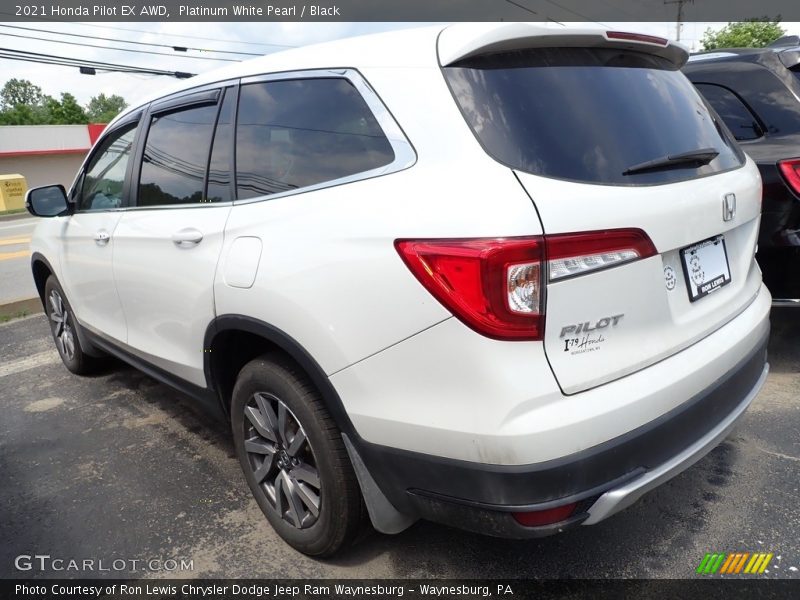 Platinum White Pearl / Black 2021 Honda Pilot EX AWD