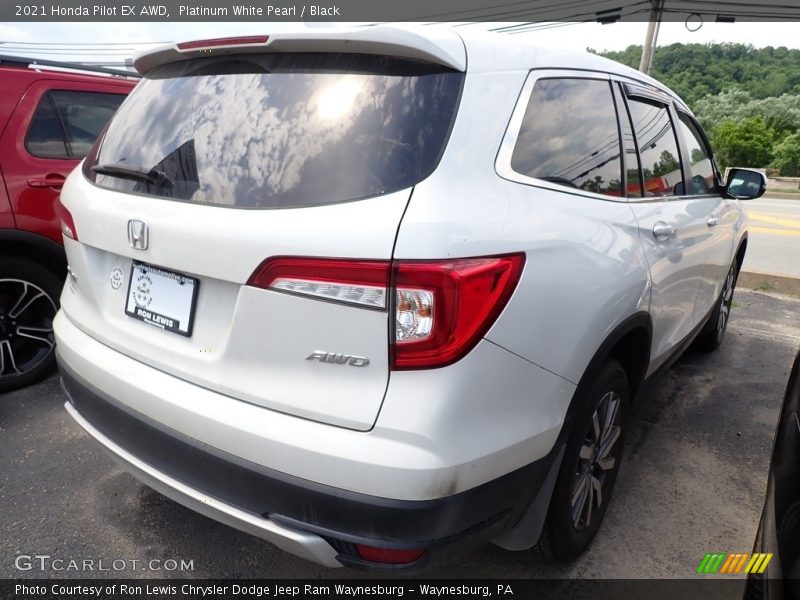 Platinum White Pearl / Black 2021 Honda Pilot EX AWD