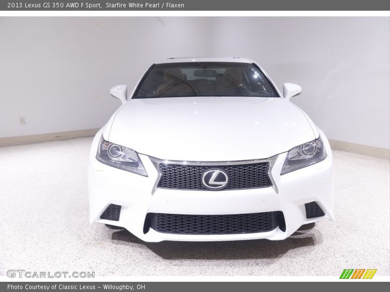 Starfire White Pearl / Flaxen 2013 Lexus GS 350 AWD F Sport