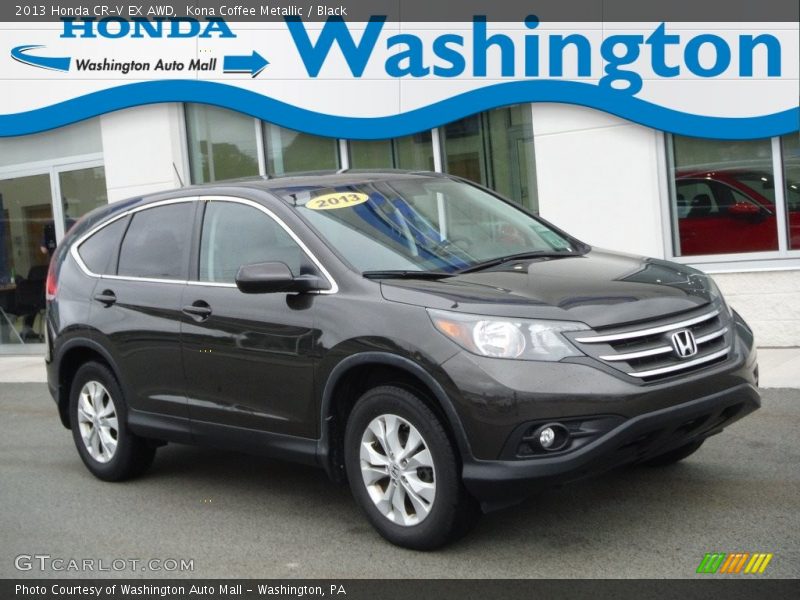 Kona Coffee Metallic / Black 2013 Honda CR-V EX AWD