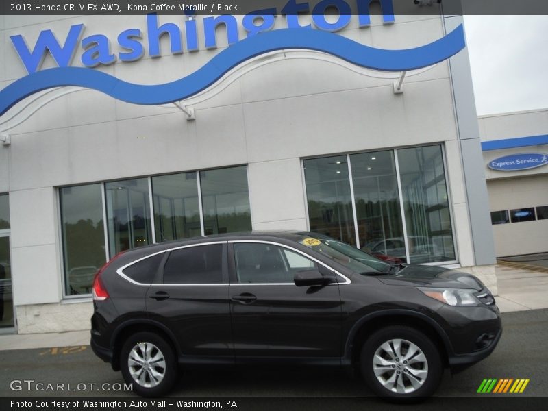 Kona Coffee Metallic / Black 2013 Honda CR-V EX AWD