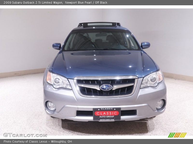 Newport Blue Pearl / Off Black 2009 Subaru Outback 2.5i Limited Wagon