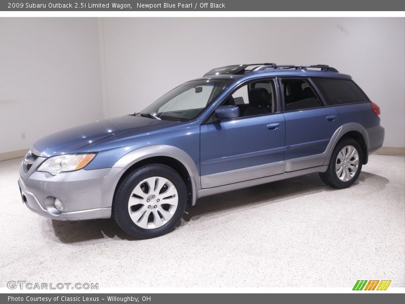 Newport Blue Pearl / Off Black 2009 Subaru Outback 2.5i Limited Wagon