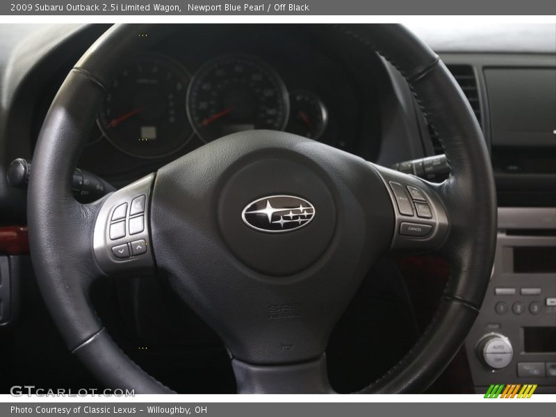Newport Blue Pearl / Off Black 2009 Subaru Outback 2.5i Limited Wagon