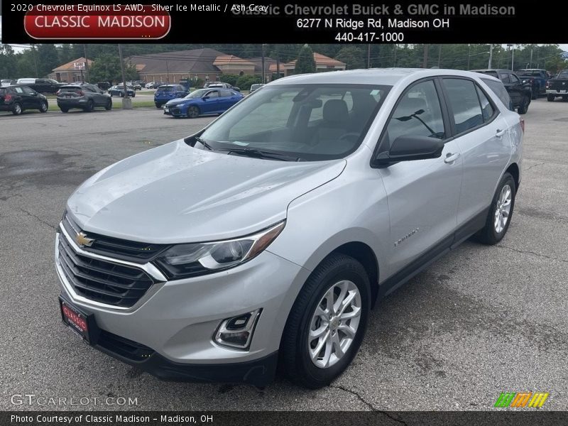 Silver Ice Metallic / Ash Gray 2020 Chevrolet Equinox LS AWD