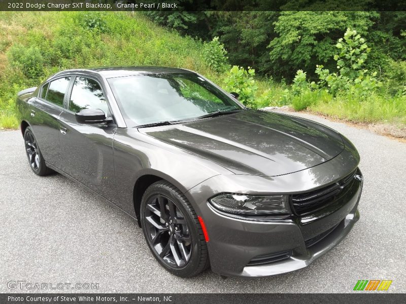 Front 3/4 View of 2022 Charger SXT Blacktop