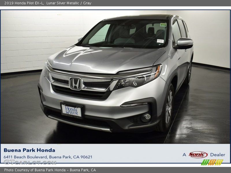 Lunar Silver Metallic / Gray 2019 Honda Pilot EX-L