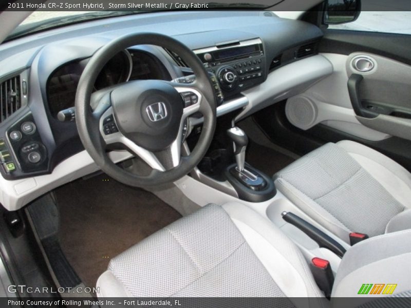 Storm Silver Metallic / Gray Fabric 2011 Honda CR-Z Sport Hybrid