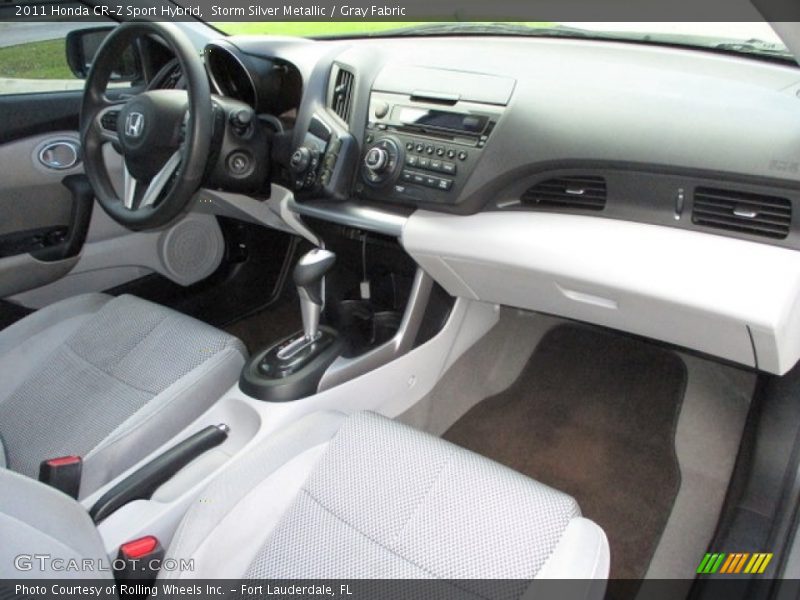 Storm Silver Metallic / Gray Fabric 2011 Honda CR-Z Sport Hybrid