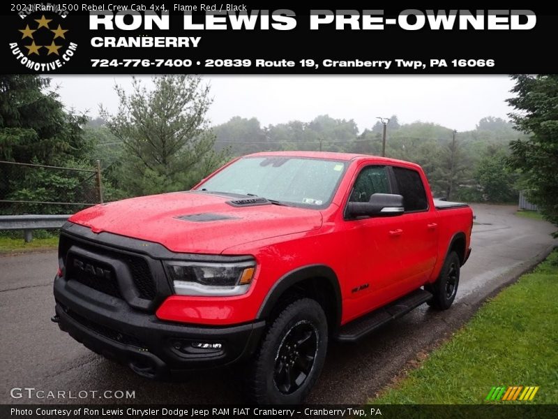 Flame Red / Black 2021 Ram 1500 Rebel Crew Cab 4x4