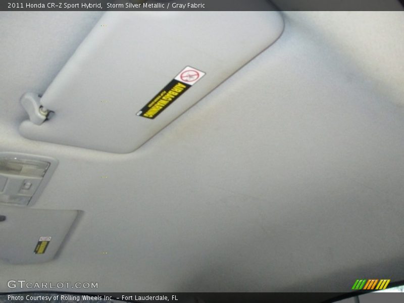 Storm Silver Metallic / Gray Fabric 2011 Honda CR-Z Sport Hybrid