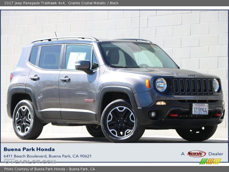 Granite Crystal Metallic / Black 2017 Jeep Renegade Trailhawk 4x4