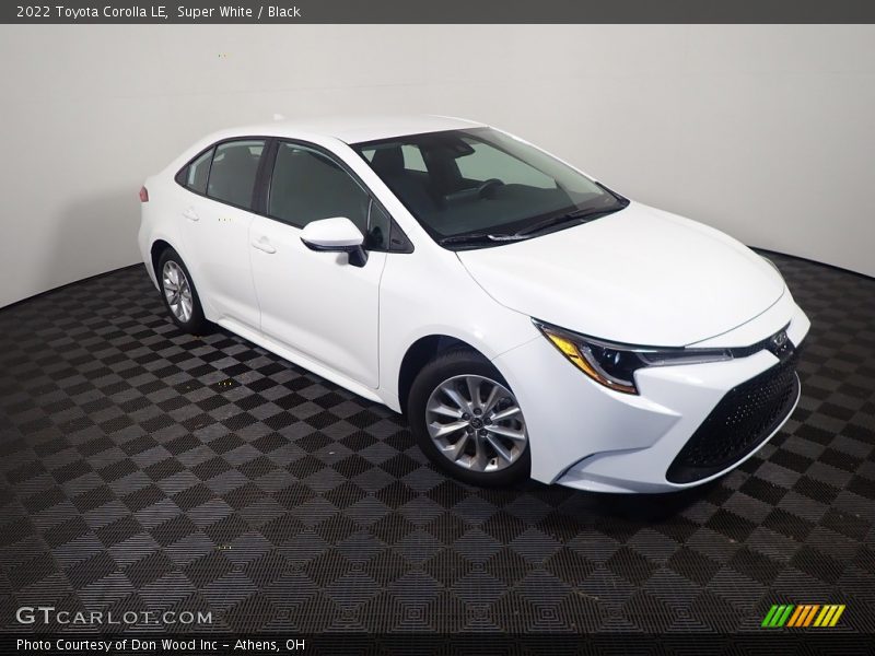 Super White / Black 2022 Toyota Corolla LE