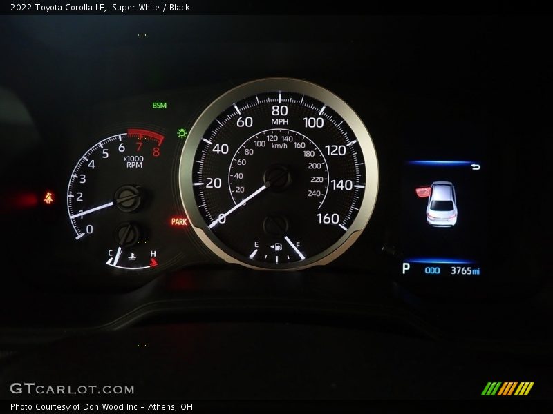 Super White / Black 2022 Toyota Corolla LE