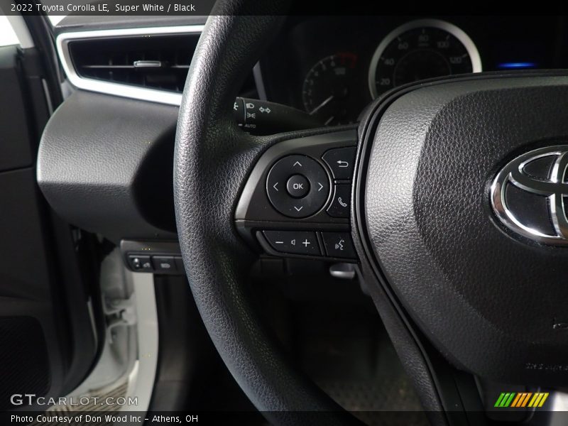 Super White / Black 2022 Toyota Corolla LE