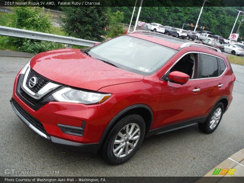 Palatial Ruby / Charcoal 2017 Nissan Rogue SV AWD