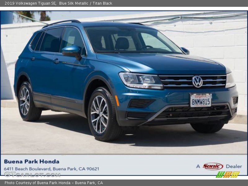 Blue Silk Metallic / Titan Black 2019 Volkswagen Tiguan SE