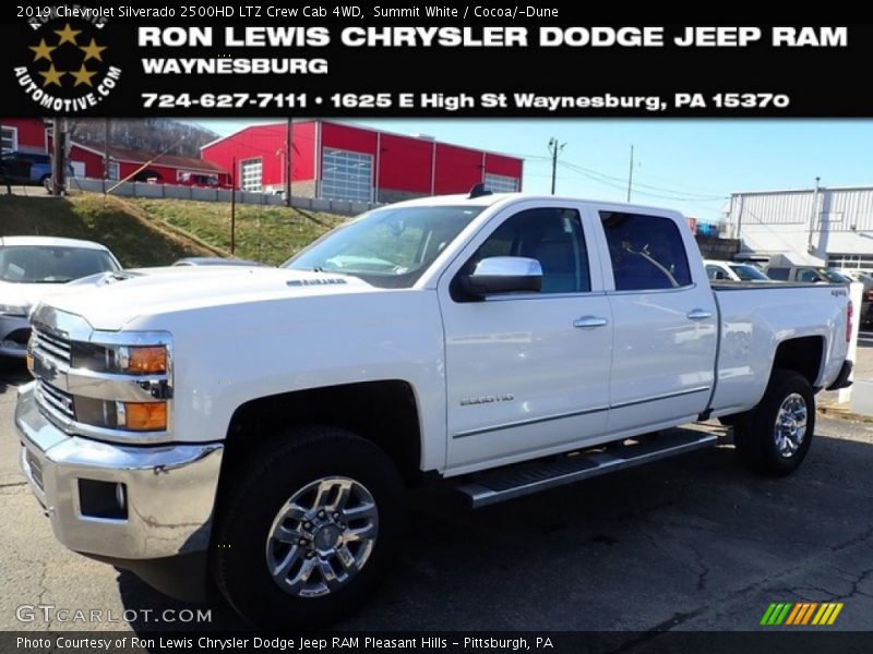 Summit White / Cocoa/­Dune 2019 Chevrolet Silverado 2500HD LTZ Crew Cab 4WD