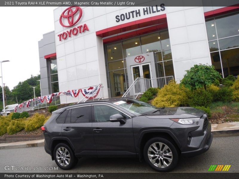 Magnetic Gray Metallic / Light Gray 2021 Toyota RAV4 XLE Premium AWD