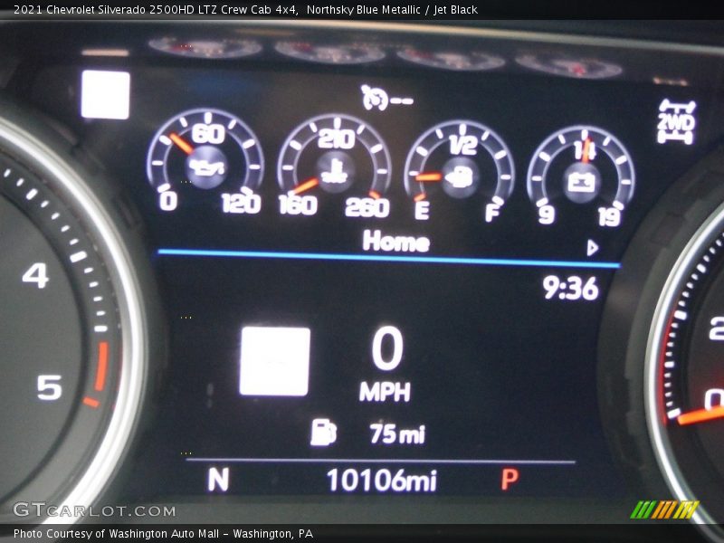Northsky Blue Metallic / Jet Black 2021 Chevrolet Silverado 2500HD LTZ Crew Cab 4x4
