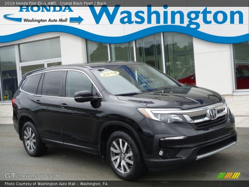 Crystal Black Pearl / Black 2019 Honda Pilot EX-L AWD