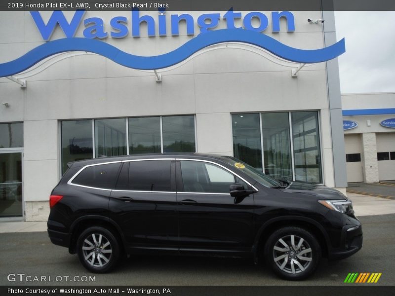 Crystal Black Pearl / Black 2019 Honda Pilot EX-L AWD