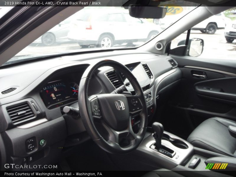 Crystal Black Pearl / Black 2019 Honda Pilot EX-L AWD