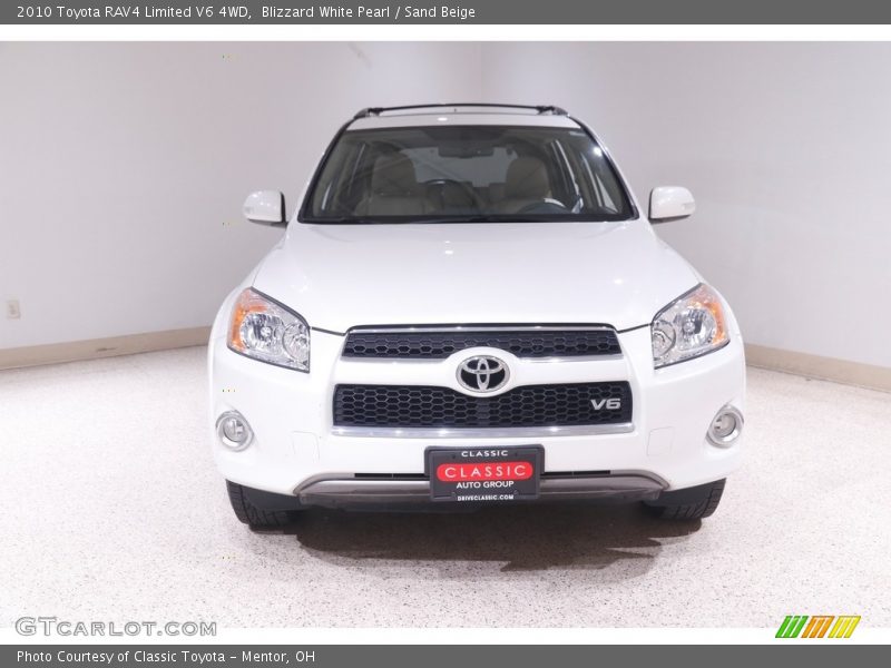 Blizzard White Pearl / Sand Beige 2010 Toyota RAV4 Limited V6 4WD