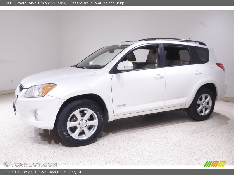 Blizzard White Pearl / Sand Beige 2010 Toyota RAV4 Limited V6 4WD