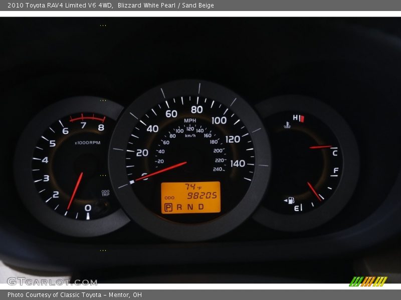 Blizzard White Pearl / Sand Beige 2010 Toyota RAV4 Limited V6 4WD