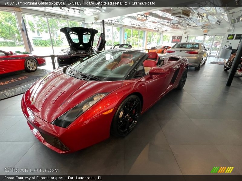 Rosso Leto (Red Metallic) / Crema/Rosso 2007 Lamborghini Gallardo Spyder E-Gear