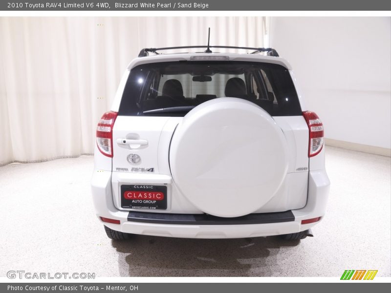 Blizzard White Pearl / Sand Beige 2010 Toyota RAV4 Limited V6 4WD
