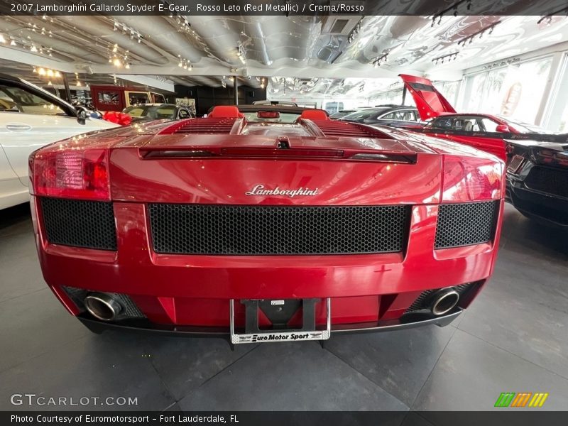 Rosso Leto (Red Metallic) / Crema/Rosso 2007 Lamborghini Gallardo Spyder E-Gear