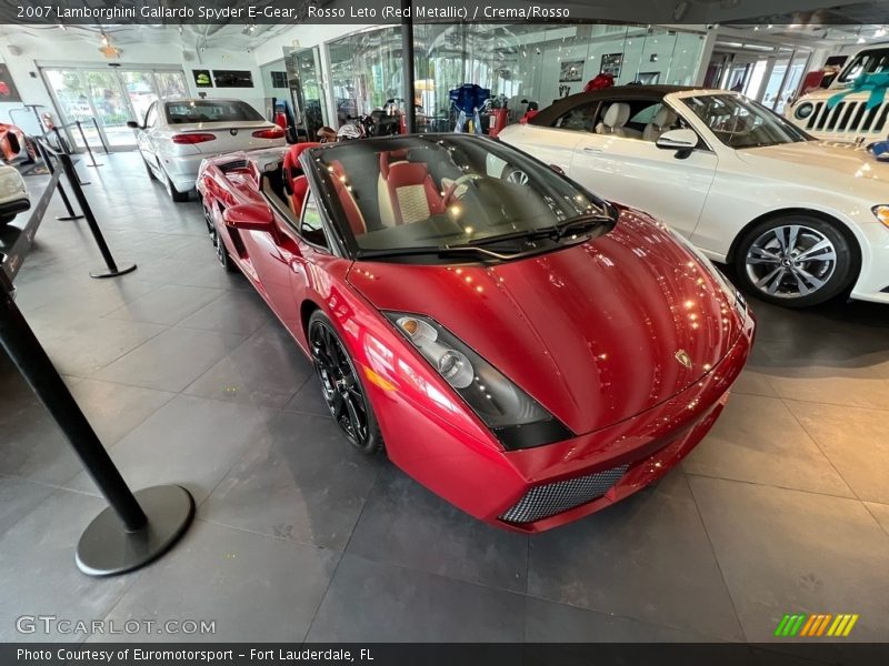 Rosso Leto (Red Metallic) / Crema/Rosso 2007 Lamborghini Gallardo Spyder E-Gear