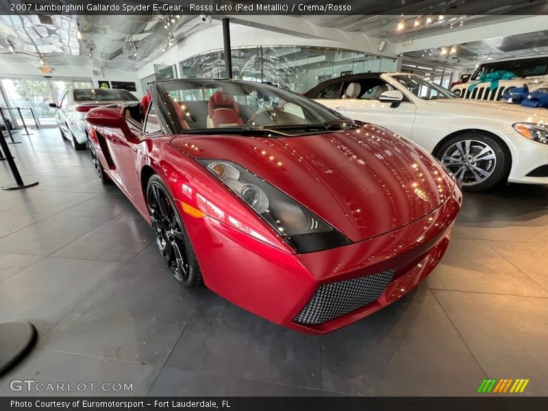Rosso Leto (Red Metallic) / Crema/Rosso 2007 Lamborghini Gallardo Spyder E-Gear