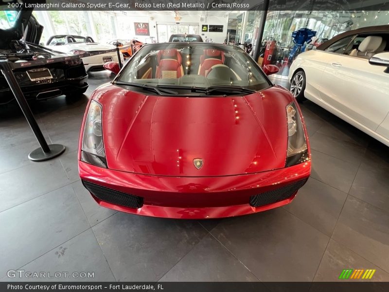 Rosso Leto (Red Metallic) / Crema/Rosso 2007 Lamborghini Gallardo Spyder E-Gear
