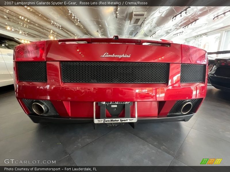 Rosso Leto (Red Metallic) / Crema/Rosso 2007 Lamborghini Gallardo Spyder E-Gear