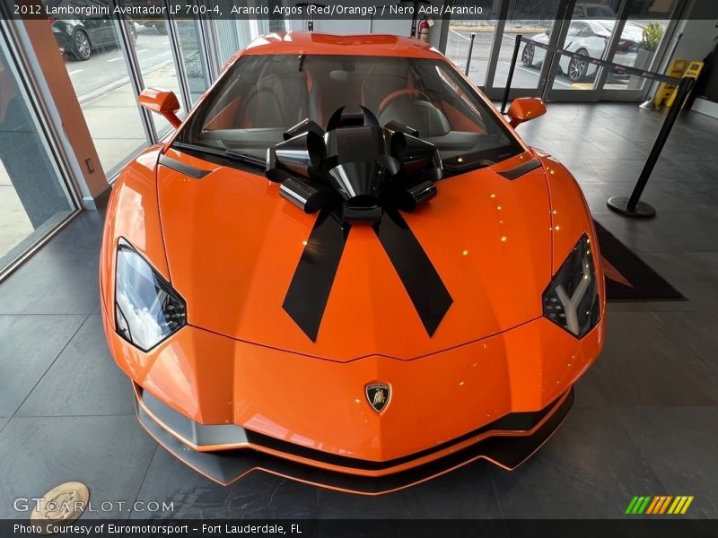 Arancio Argos (Red/Orange) / Nero Ade/Arancio 2012 Lamborghini Aventador LP 700-4