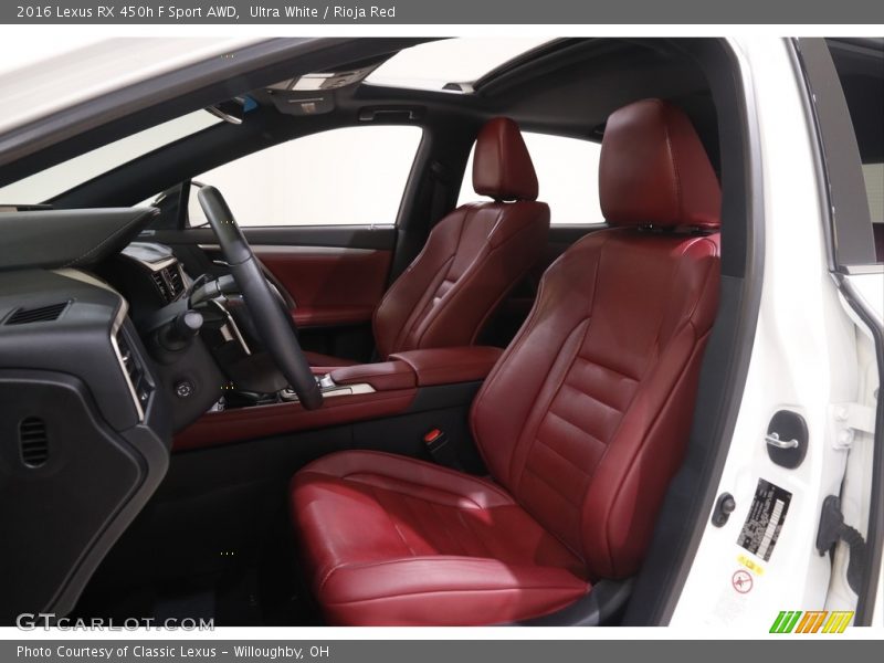 Front Seat of 2016 RX 450h F Sport AWD