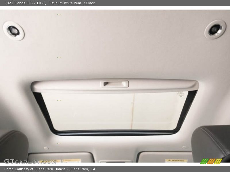 Platinum White Pearl / Black 2023 Honda HR-V EX-L