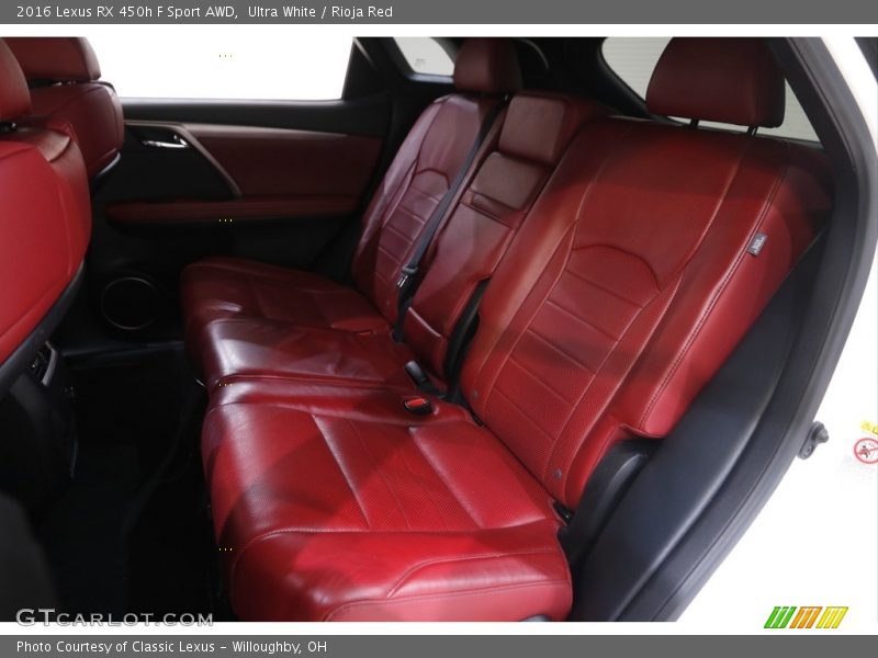 Rear Seat of 2016 RX 450h F Sport AWD