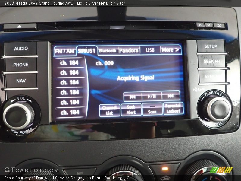 Liquid Silver Metallic / Black 2013 Mazda CX-9 Grand Touring AWD