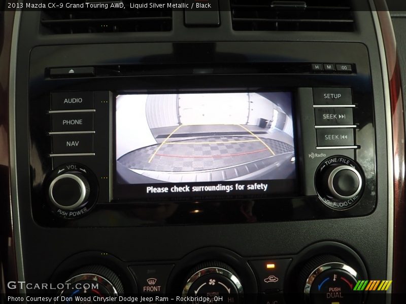 Liquid Silver Metallic / Black 2013 Mazda CX-9 Grand Touring AWD